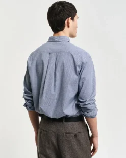 Gant miesten kauluspaita, K POPLIN MICRO GINGHAM SININEN RUUTU