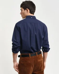 Gant miesten kauluspaita K MICRO PRINT SLIM, sininen kuosi