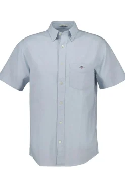 Gant miesten kauluspaita, REG DOBBY SS SHIRT Sininen Kuosi