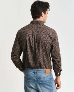 Gant miesten kauluspaita, PAISLEY PRINTED SHIRT Sininen Kuosi