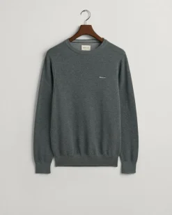 Gant miesten neulepusero, K COTTON PIQUE C-NECK TUMMANHARMAA