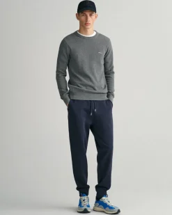 Gant miesten neulepusero, K COTTON PIQUE C-NECK TUMMANHARMAA