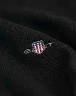 Gant miesten neuletakki Casual Cotton Zip Cardigan, musta