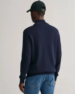 Gant Miesten Neuletakki, K CASUAL COTTON ZIP CARDIGAN Tummansininen