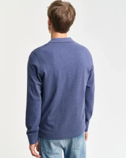 Gant miesten paita, REG SHIELD LS PIQUE RUGGER Sininen, Indigo