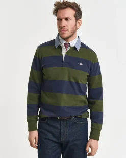 Gant miesten paita REG CHAMBRAY HEAVY RUGGER, raidallinen vihreä