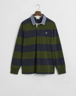 Gant miesten paita REG CHAMBRAY HEAVY RUGGER, raidallinen vihreä