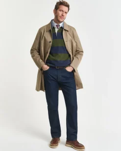 Gant miesten paita REG CHAMBRAY HEAVY RUGGER, raidallinen vihreä