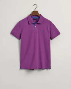 Gant miesten pikeepaita, K CONTRAST COLLAR PIKEE VIOLETTI, LILA