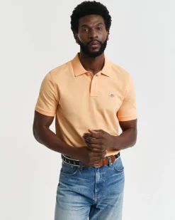 Gant Miesten Pikeepaita, REG SHIELD SS PIQUE Persikka