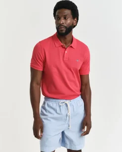 Gant Miesten Pikeepaita, REG SHIELD SS PIQUE Fuksianpunainen