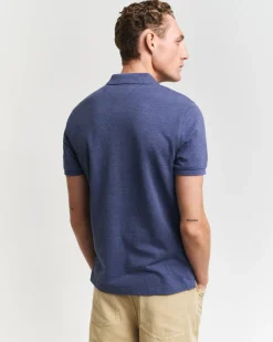 Gant Miesten Pikeepaita, REG SHIELD SS PIQUE Indigo