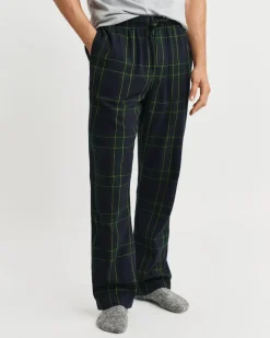 Gant miesten pyjamahousut Flannel Pant, sininen kuosi