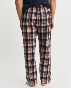 Gant miesten pyjamahousut Flannel Pant, punainen ruutu