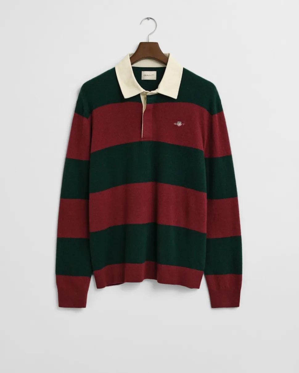 Gant miesten ruggeri, EXTRAFINE LAMBSWOOL STRIPED BLOCKE Raidallinen Vihreä