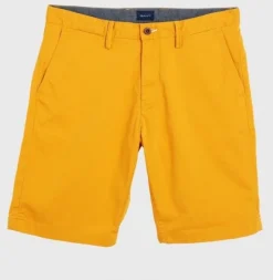 Gant Miesten Shortsit, Relaxed Twill Shorts Kirkkaankeltainen