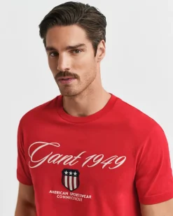 Gant miesten t-paita Graphic SS t-shirt, punainen