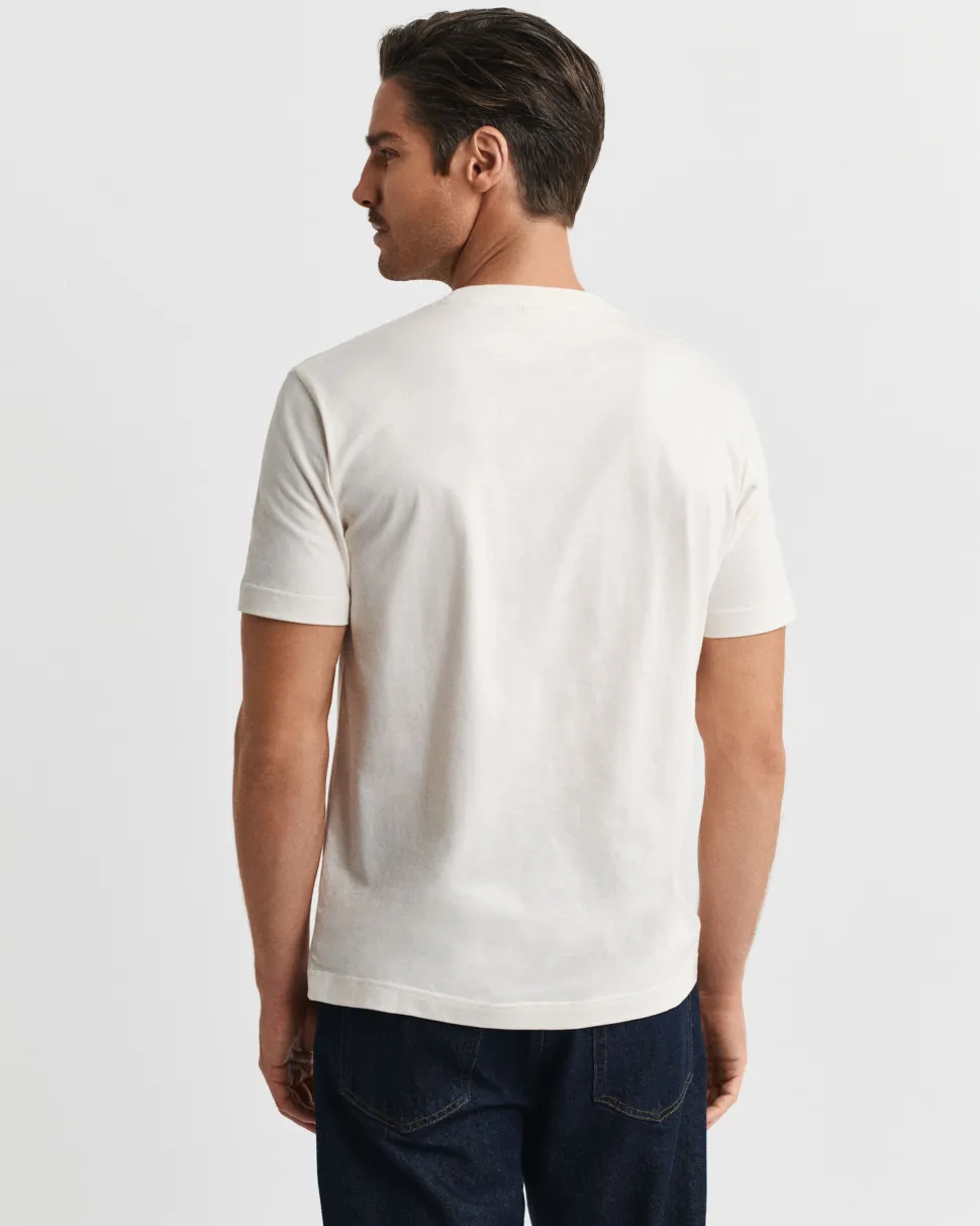 Gant miesten t-paita Graphic SS t-shirt, luonnonvalkoinen