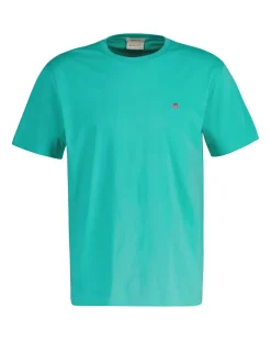 Gant miesten t-paita, REG SHIELD SS T-SHIRT Turkoosinsininen