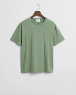 Gant miesten t-paita, REG SHIELD SS T-SHIRT Vihreä