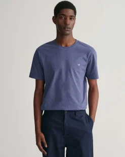 Gant Miesten T-Paita, REG SHIELD SS T-SHIRT Tummansininen