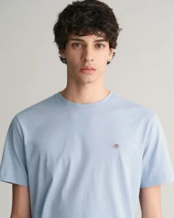 Gant Miesten T-Paita, REG SHIELD SS T-SHIRT Vaaleansininen
