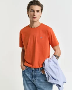 Gant miesten t-paita, REG SHIELD SS T-SHIRT Oranssi