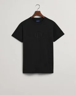 Gant Miesten T-paita, TONAL ARCHIVE SHIELD T-SHIRT Musta