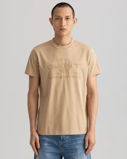 Gant Miesten T-paita, TONAL ARCHIVE SHIELD T-SHIRT Beige
