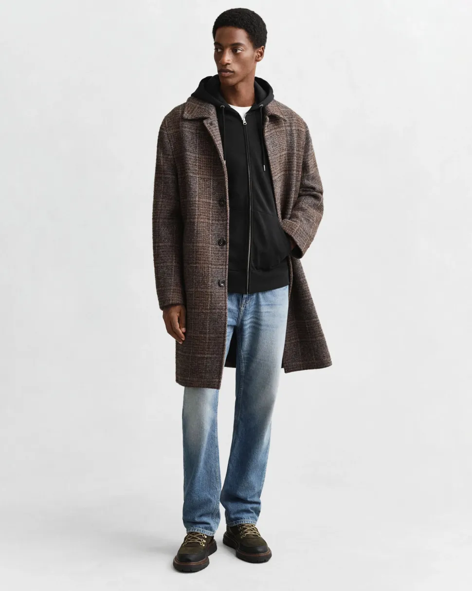 Gant miesten vetoketjullinen huppari K Shield Full Zip Hoodie, Musta