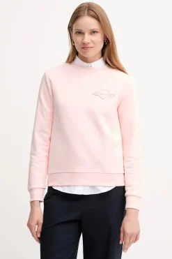 Gant naisten collegepusero, REG TONAL SHIELD C-NECK SWEAT Vaaleanpunainen
