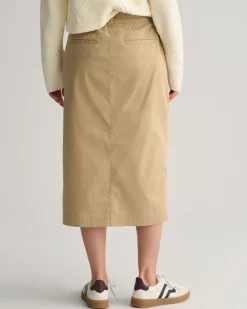 Gant naisten hame, CHINO SLIT SKIRT Vaalea Beige