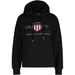 Gant Naisten Huppari, ARCHIVE SHIELD HOODIE Musta