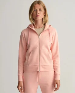 Gant Naisten Huppari TONAL ARCHIVE SHIELD ZIP HOODIE Persikka