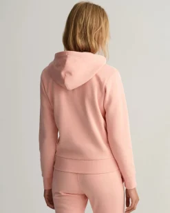 Gant Naisten Huppari TONAL ARCHIVE SHIELD ZIP HOODIE Persikka