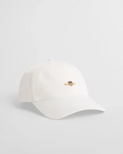 Gant naisten lippis, SHIELD COTTON TWILL CAP Valkoinen
