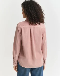 Gant naisten paita, REG CORD SHIRT Vaaleanpunainen