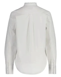 Gant naisten paita, REG SOLID FRILL DETAIL SHIRT Valkoinen