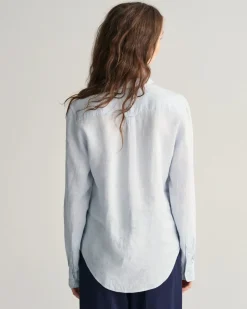 Gant naisten paitapusero, REG LINEN CHAMBRAY SHIRT Vaaleansininen