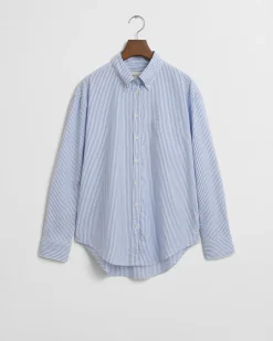 Gant naisten paitapusero, REL LUXURY OXFORD STRIPED BD SHIRT Vaaleansininen