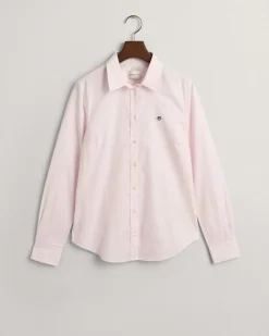 Gant naisten paitapusero, SLIM STRETCH OXFORD SHIRT Vaaleanpunainen