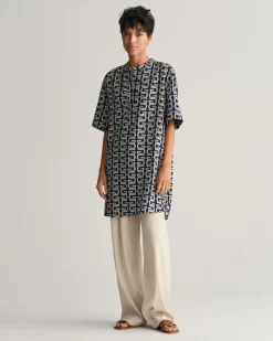 Gant naisten tunika, REL G PATTERN SS TUNIC Sininen Kuosi