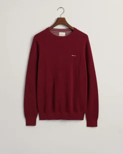 Gant neule, COTTON PIQUE C-NECK Viininpunainen
