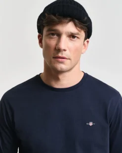 Gant t-paita, REG T LS T-SHIRT Tummansininen
