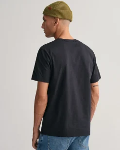 Gant t-paita, SOLID T-SHIRT Musta