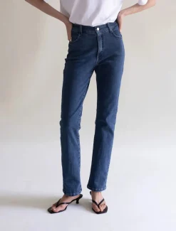 Gauhar naisten farkut Denim Slim, sininen indigo