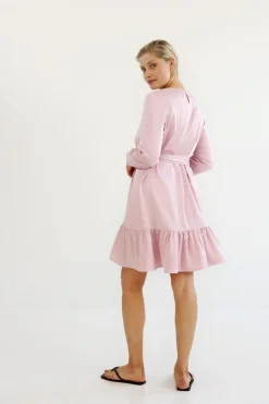 Gauhar naisten mekko, FRILL DRESS ROSE Vaaleanpunainen