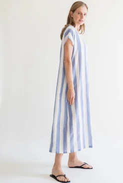 Gauhar Naisten Mekko, KAFTAN Raidallinen Sininen