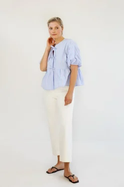 Gauhar naisten paita, HANNA SHIRT Raidallinen Sininen