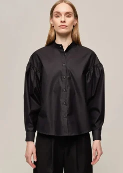 Gauhar naisten paitapusero, TONYA SHIRT BLACK Musta